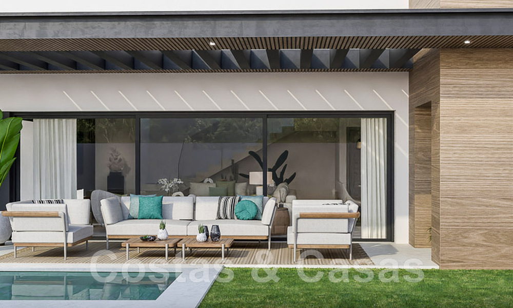 Villas élégantes et modernes de nouvelle construction à vendre avec vue panoramique à proximité du terrain de golf dans la vallée de Mijas, sur la Costa del Sol 49051