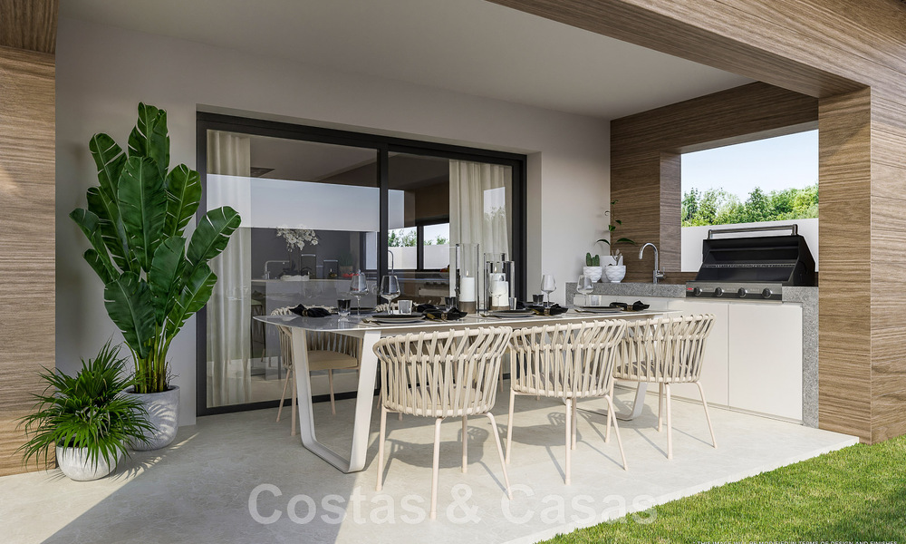 Villas élégantes et modernes de nouvelle construction à vendre avec vue panoramique à proximité du terrain de golf dans la vallée de Mijas, sur la Costa del Sol 49052