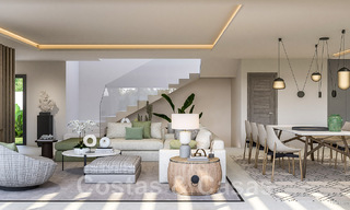 Villas élégantes et modernes de nouvelle construction à vendre avec vue panoramique à proximité du terrain de golf dans la vallée de Mijas, sur la Costa del Sol 49054 