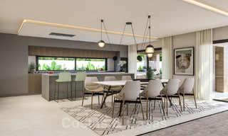 Villas élégantes et modernes de nouvelle construction à vendre avec vue panoramique à proximité du terrain de golf dans la vallée de Mijas, sur la Costa del Sol 49056 