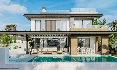 Villas élégantes et modernes de nouvelle construction à vendre avec vue panoramique à proximité du terrain de golf dans la vallée de Mijas, sur la Costa del Sol 49058