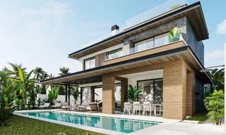 Villas élégantes et modernes de nouvelle construction à vendre avec vue panoramique à proximité du terrain de golf dans la vallée de Mijas, sur la Costa del Sol 49066 