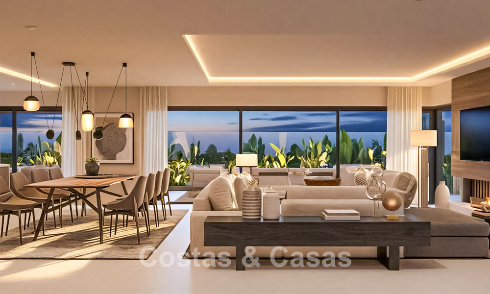 Villas élégantes et modernes de nouvelle construction à vendre avec vue panoramique à proximité du terrain de golf dans la vallée de Mijas, sur la Costa del Sol 795606