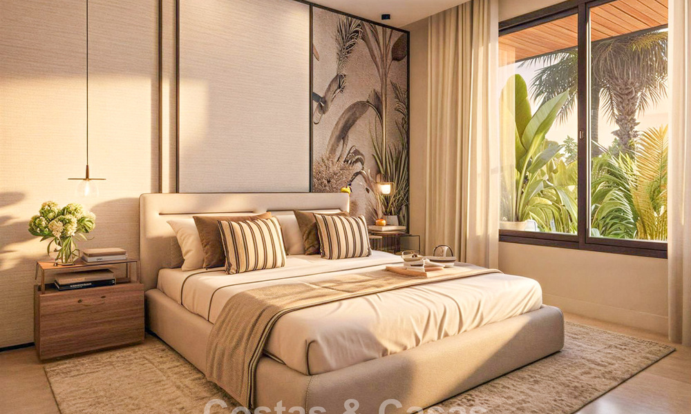 Villas élégantes et modernes de nouvelle construction à vendre avec vue panoramique à proximité du terrain de golf dans la vallée de Mijas, sur la Costa del Sol 795608