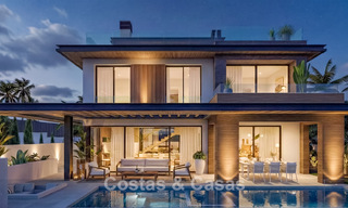 Villas élégantes et modernes de nouvelle construction à vendre avec vue panoramique à proximité du terrain de golf dans la vallée de Mijas, sur la Costa del Sol 795609 