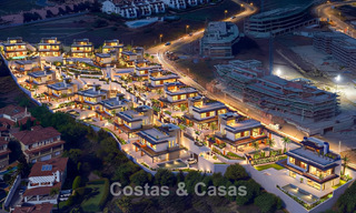 Villas élégantes et modernes de nouvelle construction à vendre avec vue panoramique à proximité du terrain de golf dans la vallée de Mijas, sur la Costa del Sol 795612 