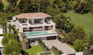 Villa de luxe contemporaine et architecturale à vendre à proximité du club de golf La Quinta à Benahavis - Marbella 45752 