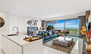 Appartement contemporain de 3 chambres à coucher, prêt à être emménagé, à vendre avec une vue imprenable sur la mer dans les collines de Benahavis - Marbella 46128 