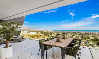 Appartement contemporain de 3 chambres à coucher, prêt à être emménagé, à vendre avec une vue imprenable sur la mer dans les collines de Benahavis - Marbella 46139 