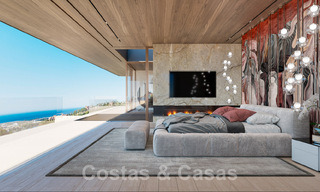Majestueuse villa contemporaine de construction neuve à vendre avec une vue sublime sur la mer dans les collines de La Quinta à Benahavis - Marbella 46439 