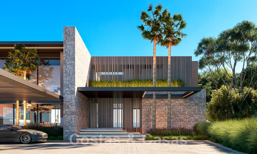 Majestueuse villa contemporaine de construction neuve à vendre avec une vue sublime sur la mer dans les collines de La Quinta à Benahavis - Marbella 46446