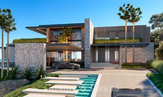 Majestueuse villa contemporaine de construction neuve à vendre avec une vue sublime sur la mer dans les collines de La Quinta à Benahavis - Marbella 46447 