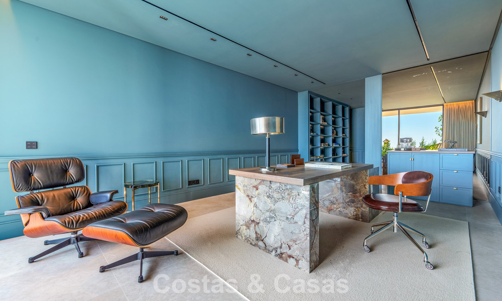 Majestueuse villa contemporaine de construction neuve à vendre avec une vue sublime sur la mer dans les collines de La Quinta à Benahavis - Marbella 786682