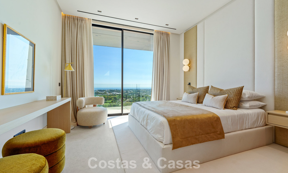 Majestueuse villa contemporaine de construction neuve à vendre avec une vue sublime sur la mer dans les collines de La Quinta à Benahavis - Marbella 786687