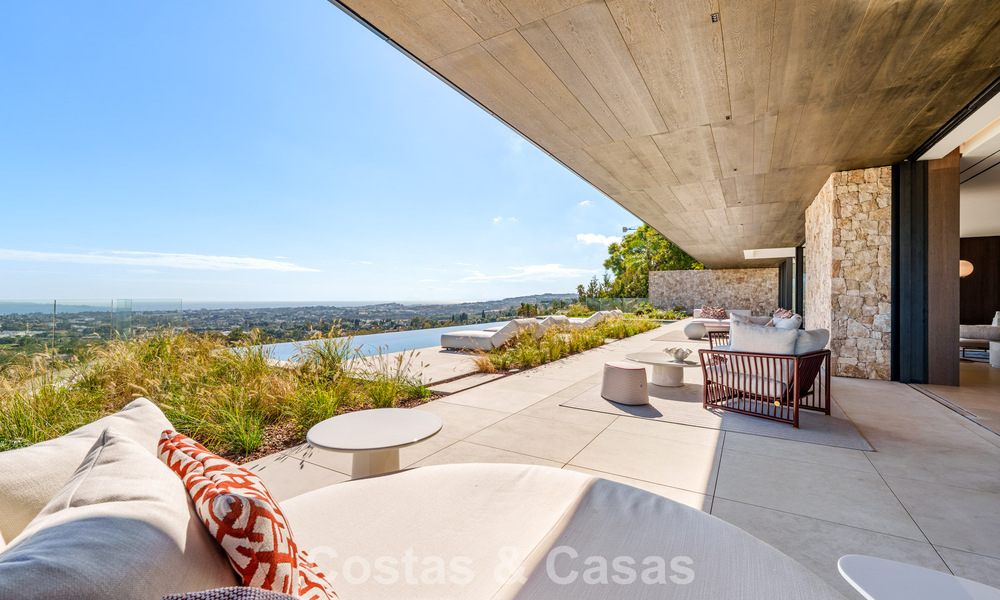 Majestueuse villa contemporaine de construction neuve à vendre avec une vue sublime sur la mer dans les collines de La Quinta à Benahavis - Marbella 786703