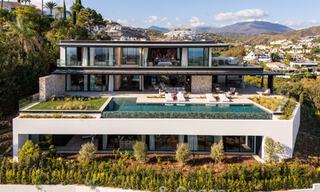 Majestueuse villa contemporaine de construction neuve à vendre avec une vue sublime sur la mer dans les collines de La Quinta à Benahavis - Marbella 786724 