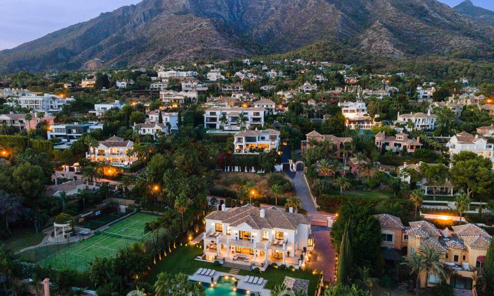 Spectaculaire villa de luxe à vendre, de style architectural méditerranéen, dans le prestigieux quartier de villas Sierra Blanca, sur le Golden Mile de Marbella 46262