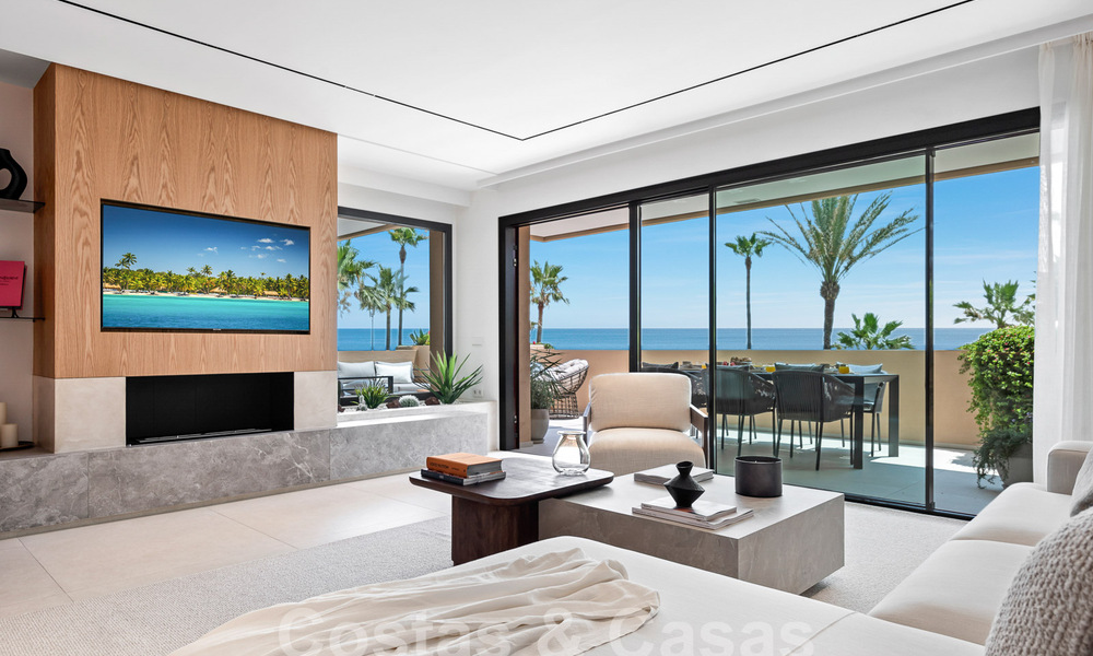 Spacieux appartement rénové à vendre dans un complexe de plage avec vue panoramique sur la mer, sur le nouveau Golden Mile entre Marbella et Estepona 54925