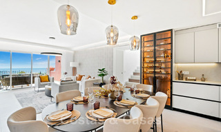 Penthouse moderne et rénové de 4 chambres à vendre avec une vue sublime sur la mer dans une communauté fermée à Benahavis - Marbella 47138 