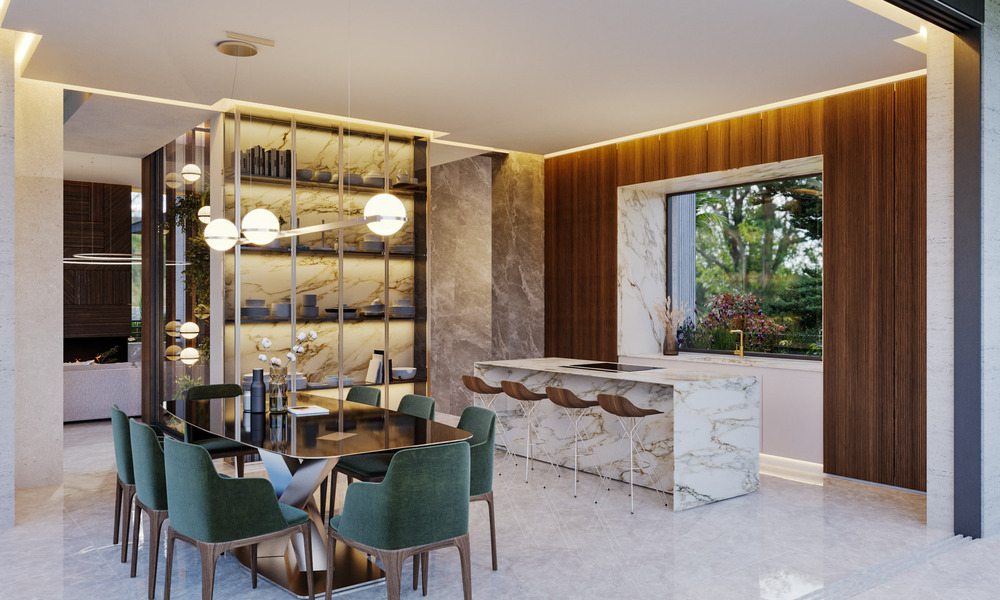 Nouvelle villa design à vendre, à l'architecture moderne et offrant une vue imprenable sur la mer, sur la très convoitée Golden Mile de Marbella 47089