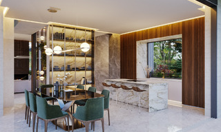 Nouvelle villa design à vendre, à l'architecture moderne et offrant une vue imprenable sur la mer, sur la très convoitée Golden Mile de Marbella 47089 