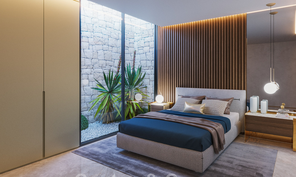 Nouvelle villa design à vendre, à l'architecture moderne et offrant une vue imprenable sur la mer, sur la très convoitée Golden Mile de Marbella 47094
