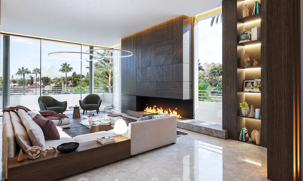 Nouvelle villa design à vendre, à l'architecture moderne et offrant une vue imprenable sur la mer, sur la très convoitée Golden Mile de Marbella 47096