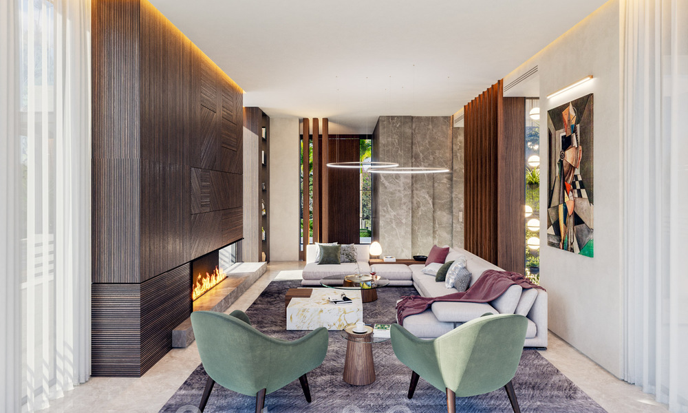 Nouvelle villa design à vendre, à l'architecture moderne et offrant une vue imprenable sur la mer, sur la très convoitée Golden Mile de Marbella 47097