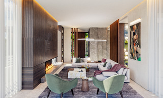 Nouvelle villa design à vendre, à l'architecture moderne et offrant une vue imprenable sur la mer, sur la très convoitée Golden Mile de Marbella 47097 