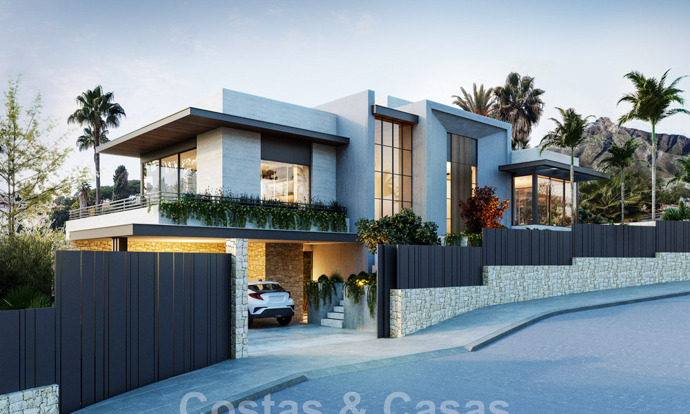 Nouvelle villa design à vendre, à l'architecture moderne et offrant une vue imprenable sur la mer, sur la très convoitée Golden Mile de Marbella 47098