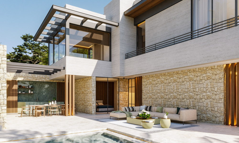 Nouvelle villa design à vendre, à l'architecture moderne et offrant une vue imprenable sur la mer, sur la très convoitée Golden Mile de Marbella 47109