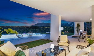 Spacieuse villa de luxe à vendre, conçue dans un style architectural moderne, avec vue sur le golf et la mer, dans un complexe de golf fermé situé à l'est du centre de Marbella 47336 