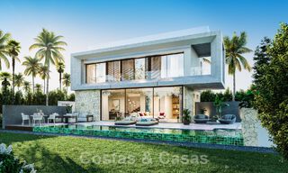 Vente d'une villa design sur plan, avec solarium, àun pas de la plage, au cœur de la Golden Mile de Marbella 47564 
