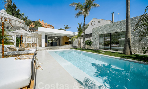 Vente d'une majestueuse villa de plain-pied au design balinais et relaxant, située à quelques pas de Puerto Banus, Marbella 52981