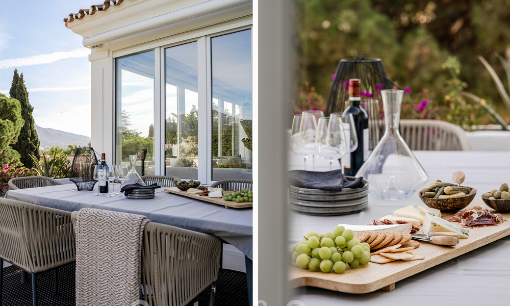 Villa méditerranéenne indépendante à vendre à distance de marche des commodités avec vue sur la vallée du golf et le paysage montagneux à Nueva Andalucia, Marbella 47540