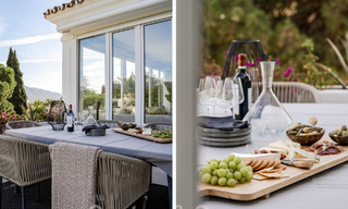 Villa méditerranéenne indépendante à vendre à distance de marche des commodités avec vue sur la vallée du golf et le paysage montagneux à Nueva Andalucia, Marbella 47540 