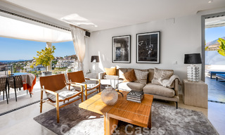 Vente d'un penthouse moderne, prêt à emménager, avec vue sur la mer, dans un complexe moderne de Nueva Andalucia, Marbella 47903 