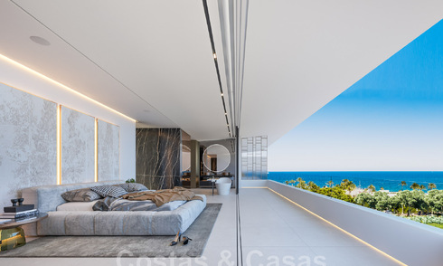 Revente! Villa de luxe à vendre dans un nouveau projet innovant composé de 12 villas ultramodernes avec vue sur la mer, sur le Golden Mile de Marbella 47764
