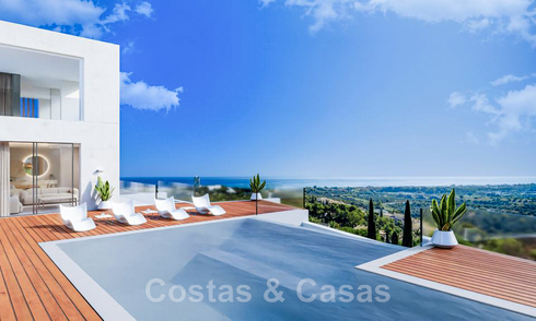 Villa moderne de construction récente avec piscine à débordement et vue panoramique sur la mer à vendre à l'est du centre de Marbella 47840