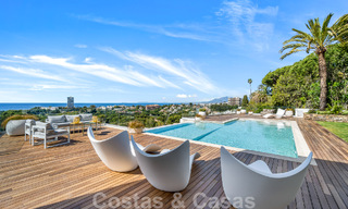 Villa moderne de construction récente avec piscine à débordement et vue panoramique sur la mer à vendre à l'est du centre de Marbella 51937 