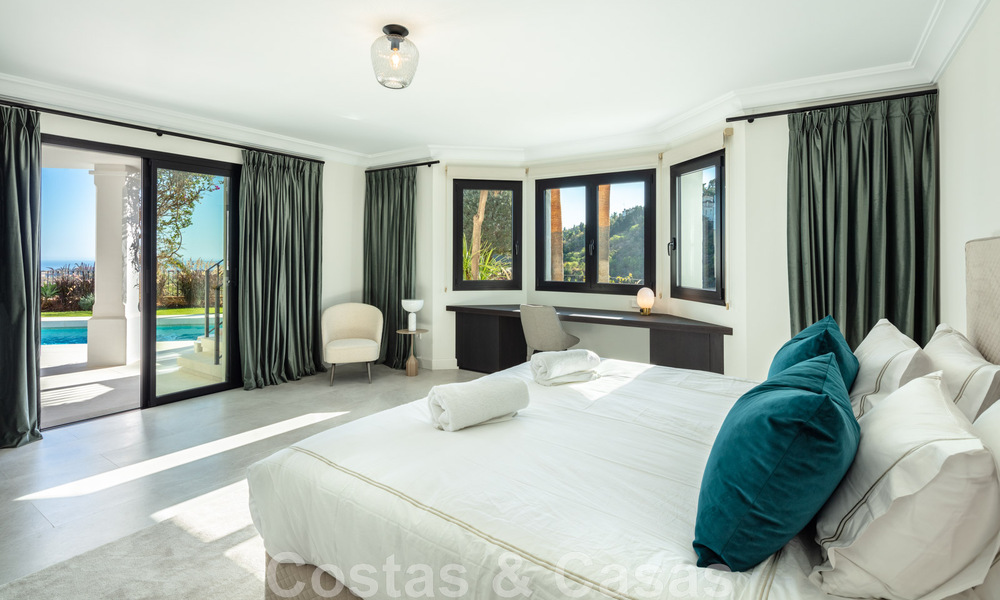 Exquise villa de luxe à vendre dans un style méditerranéen avec un design contemporain dans une position élevée à El Madroñal, Benahavis - Marbella 48127