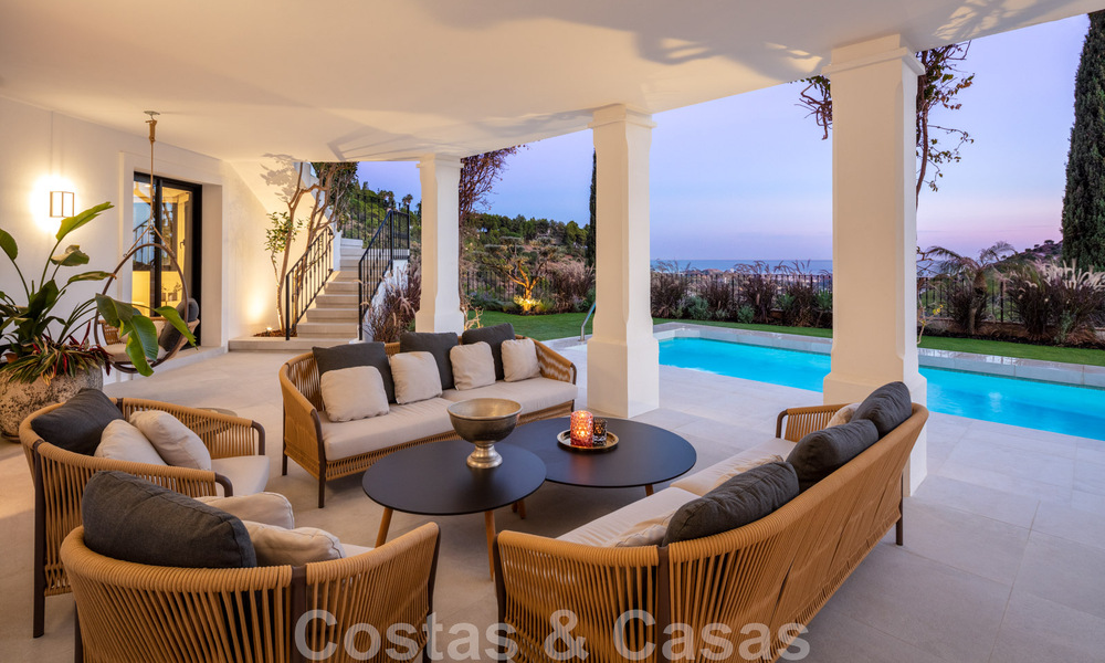 Exquise villa de luxe à vendre dans un style méditerranéen avec un design contemporain dans une position élevée à El Madroñal, Benahavis - Marbella 48134