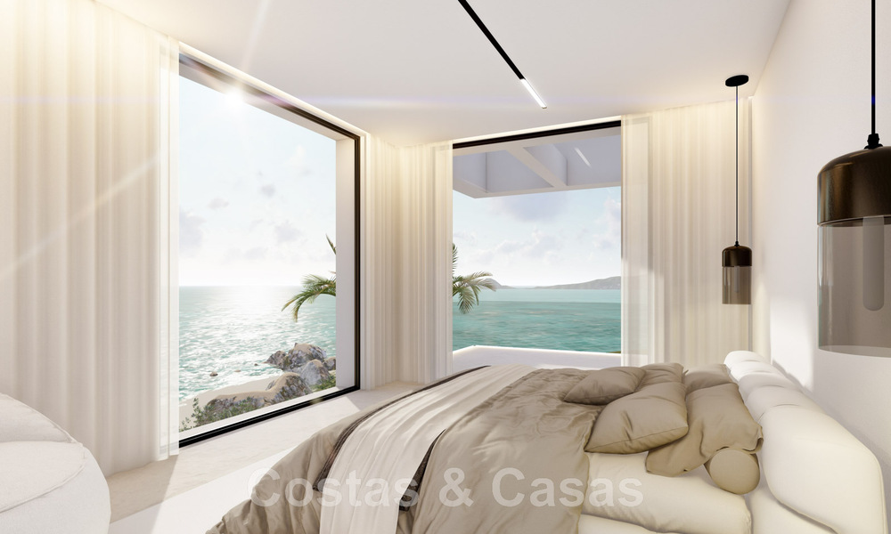 Nouvelle villa design à vendre avec vue panoramique sur la mer dans un quartier calme à distance de marche de la plage de Manilva, Costa del Sol 48061