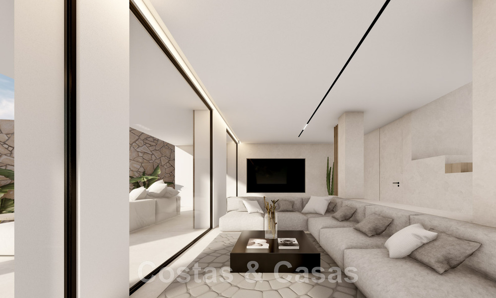 Nouvelle villa design à vendre avec vue panoramique sur la mer dans un quartier calme à distance de marche de la plage de Manilva, Costa del Sol 48064