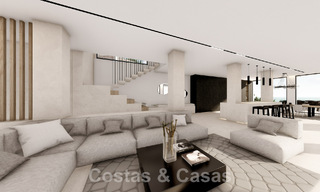 Nouvelle villa design à vendre avec vue panoramique sur la mer dans un quartier calme à distance de marche de la plage de Manilva, Costa del Sol 48065 