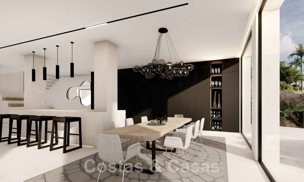 Nouvelle villa design à vendre avec vue panoramique sur la mer dans un quartier calme à distance de marche de la plage de Manilva, Costa del Sol 48066