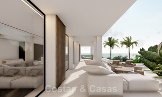 Nouvelle villa design à vendre avec vue panoramique sur la mer dans un quartier calme à distance de marche de la plage de Manilva, Costa del Sol 48069 