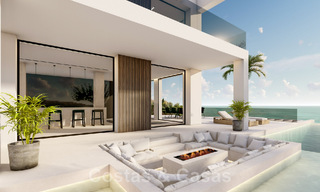 Nouvelle villa design à vendre avec vue panoramique sur la mer dans un quartier calme à distance de marche de la plage de Manilva, Costa del Sol 48071 