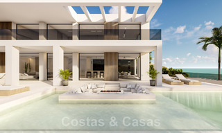 Nouvelle villa design à vendre avec vue panoramique sur la mer dans un quartier calme à distance de marche de la plage de Manilva, Costa del Sol 48076 