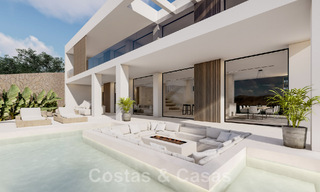 Nouvelle villa design à vendre avec vue panoramique sur la mer dans un quartier calme à distance de marche de la plage de Manilva, Costa del Sol 48077 